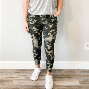 **SOLD** YMI Distressed Camo Joggers